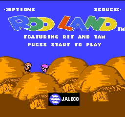 Rod Land: Collector's Edition title screen for NES
